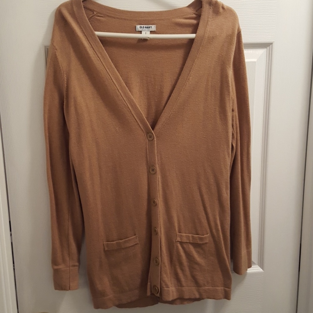 Small Tan Old Navy Long and Lean Cardigan